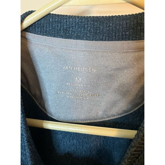 Van Heusen Womens Medium Regular Fit Blue Long Sleeve Sweater Pullover - Picture 2 of 4